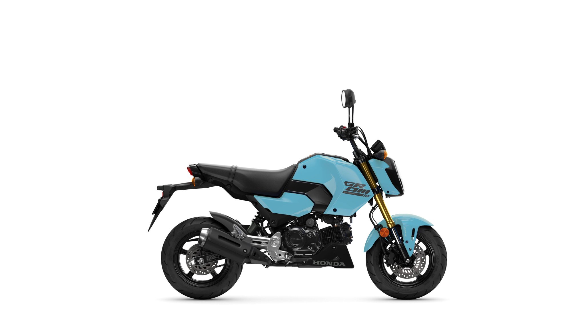 Honda Grom renovado con una opción de color azul.