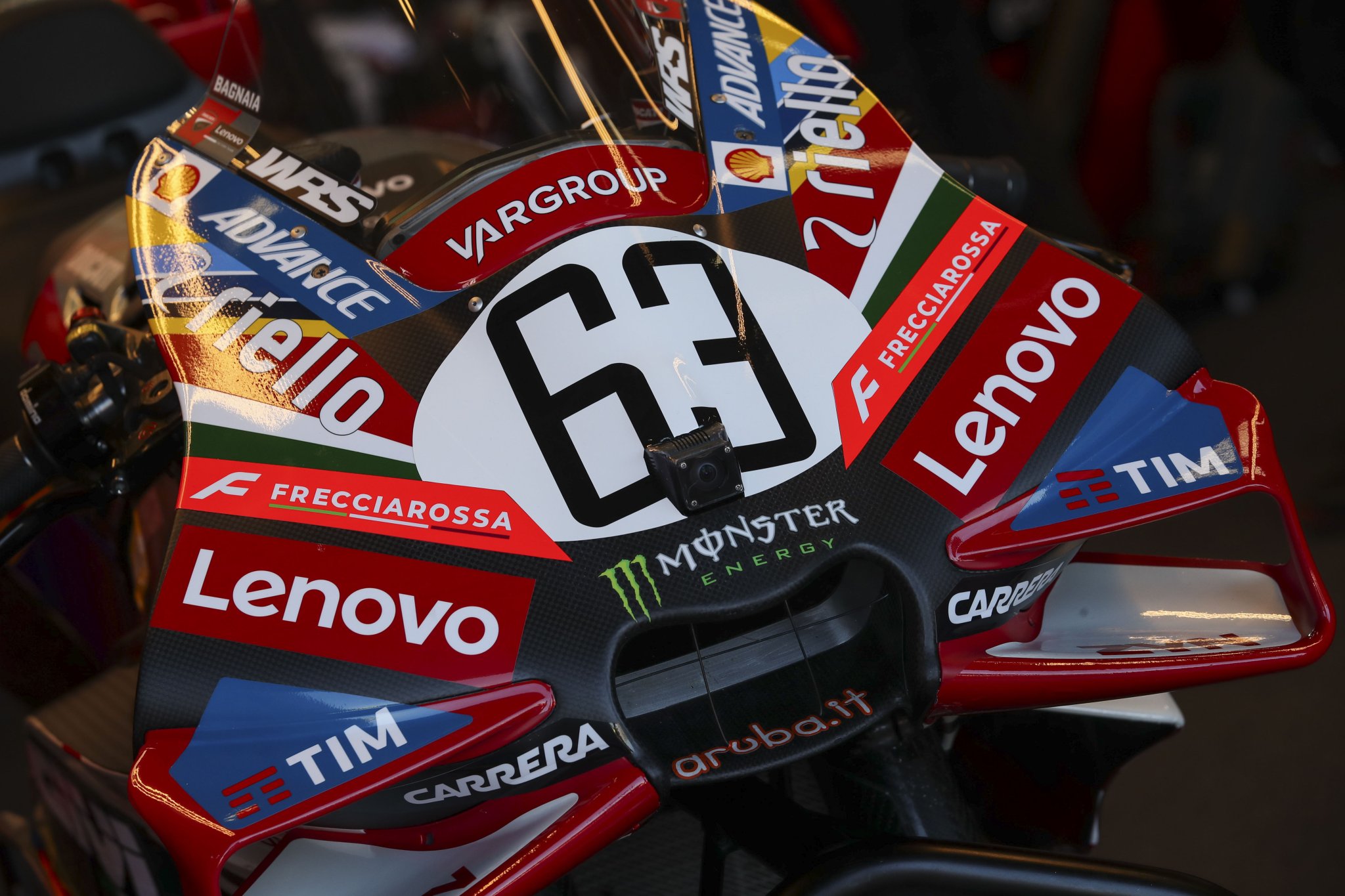 La moto Ducati MotoGP de Francesco Bagnaia.